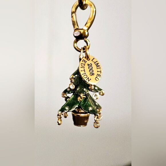 Juicy Couture Limited Edition Christmas Tree Gem Ornaments Gold Heart Bracelet - Picture 8 of 12